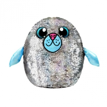 М'яка іграшка Shimmeez S2 Тюлень Аква, 36 см, сріблястий (SH01054S) - Pampik