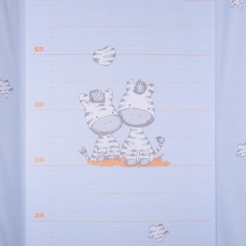 Пеленатор Lorelli (Bertoni) Hard Short Зебри, 71х50 см, блакитний (19630) - Pampik - 2