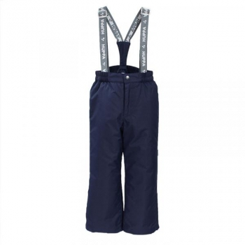 Штаны на подтяжках Huppa Freja Navy, полиэстер, р.140, темно-синий (21700010-00086-140) - Pampik