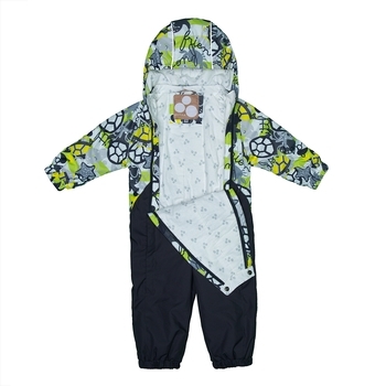 Комбинезон Huppa Golden Lime Pattern/Dark Gray, полиэстер, р.74, серый с лимонным (36080004-90147-074) - Pampik - 3