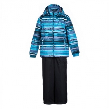 Комплект Huppa Yoko Petrol Pattern/Black, полиэстер, р.122, бирюзовый с черным (41190014-93366-122) - Pampik