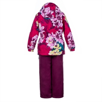 Комплект Huppa Yonne Fuchsia Pattern/Burgundy, полиэстер, р.122, фуксия с бордовым (41260014-91363-122) - Pampik - 2
