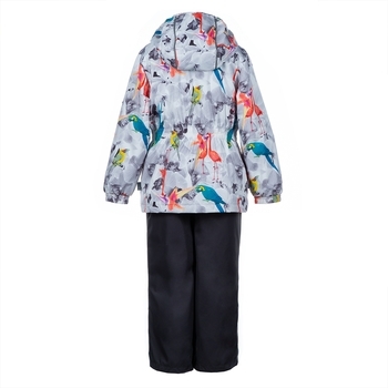 Комплект Huppa Yonne 1 White Pattern/Gray, полиэстер, р.134, белый с серым (41260114-91220-134) - Pampik - 2