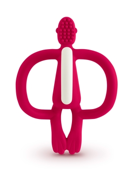 Іграшка-прорізувач Matchstick Monkey Мавпочка, малиновий (MM-T-004) - Pampik - 2