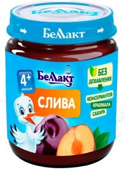 Пюре Беллакт Слива, 100 г - Pampik
