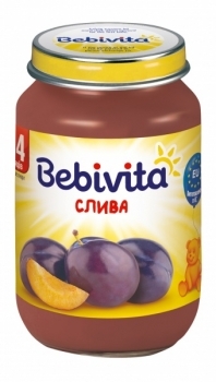 

Фруктовое пюре Bebivita Слива, 190 г (Срок годности до 29.10.2020)