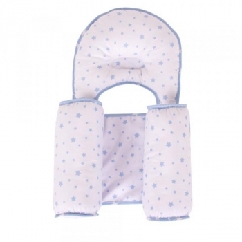 Позиціонер для сну Sevi bebe, з подушкою для голови, блакитний (33-1) - Pampik - 2