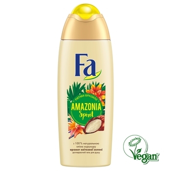 Гель для душу Fa Ритми Бразилії Amazonia Spirit аромат квіткового зелені з натуральним маслом мурумуру, 250 мл - Pampik - 2