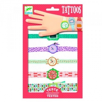 Набор наклеек на тело Djeco Часы (DJ09588) - Pampik