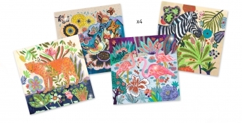 Набір для малювання блискітками Djeco Тропіки (DJ09509) - Pampik - 2