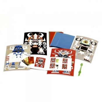 Художній комплект для малювання фольгою Djeco Роботи (DJ09515) - Pampik - 2