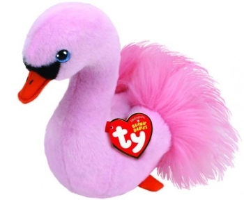 Мягкая игрушка TY Beanie Babies Розовый лебедь Odette, 15 см (41034) - Pampik