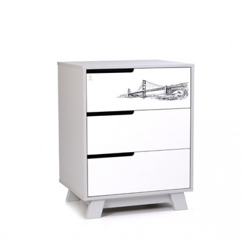 Комод Верес Мангеттен Тату 600, білий із сірим (32.2.321.1.17) - Pampik - 2