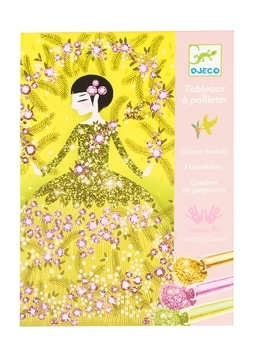 Художній комплект для малювання блискітками Djeco Блискучі наряди (DJ09500) - Pampik