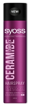 Лак для волос Syoss Ceramide, максимально сильная фиксация, 400 мл - Pampik