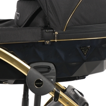 Універсальна коляска 2 в 1 Junama Diamond S-line 02, чорний з золотим (JD-SL-02) - Pampik - 8