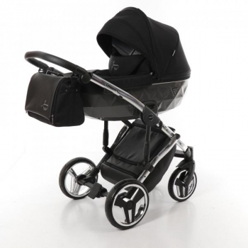 Універсальна коляска 2 в 1 Junama Diamond S-line 03, чорний (JD-SL-03) - Pampik