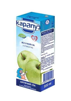 Сік Карапуз Яблучний з м'якоттю, 200 мл - Pampik
