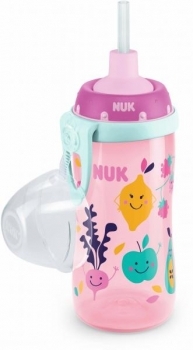 Поїльник Nuk First Choice Flexi Cup, з силіконовою трубочкою, 300 мл, рожевий (10750601/2) - Pampik - 2