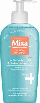 Гель Mixa Anti-imperfection, очищение для чувствительной кожи, склонной к несовершенствам, 200 мл - Pampik