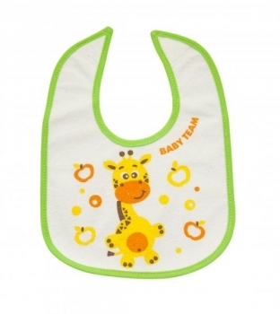 Нагрудник на липучці Baby Team Жираф (6502) - Pampik