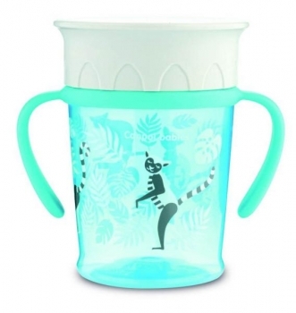 Склянка-непроливайка Canpol Babies Jungle, 360 мл, бірюзовий (56/504_tur) - Pampik