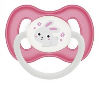 Силіконова симетрична пустушка Canpol Babies Bunny & Company Кролик, 6-18 міс., рожевий (23/269_pin) - Pampik