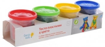 Набор для детского творчества Genio Kids Тесто-пластилин, 4 цвета (TA1010V) - Pampik