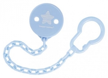 Цепочка для пустышки Canpol Babies Pastelove, голубой (10/890) - Pampik