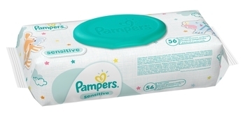 Вологі серветки Pampers Sensitive, 56 шт. - Pampik - 3