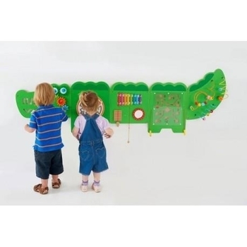 Настінна іграшка-бізіборд Viga Toys Крокодил (50346) - Pampik - 2