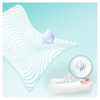 Вологі серветки Pampers Sensitive, 56 шт. - Pampik - 5