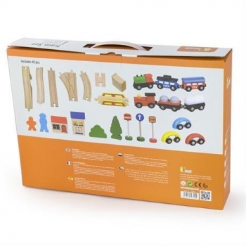 Ігровий набір Viga Toys Залізниця, 49 деталей (56304) - Pampik - 4