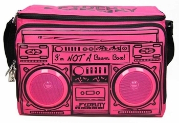 Сумка-холодильник Fydelity Le Boom Box Cooler, з вбудованими колонками, фуксія (91256) - Pampik - 2