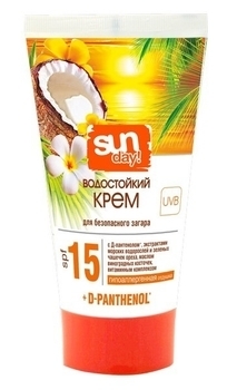 Крем для безпечної засмаги Sun Day SPF-15, 150 мл - Pampik