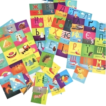 Лото Kidsori 3 в 1 Азбука в картинках українська, Фруктовий рахунок і Професії (OLS-19-501) - Pampik - 3