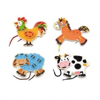 Шнурівка Viga Toys Ферма (51325) - Pampik