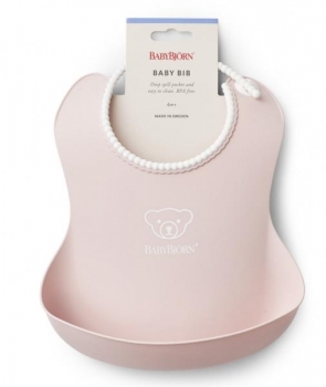 Мягкий нагрудник BabyBjorn Baby Bib, розовый (46364) - Pampik