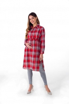 Сорочка-плаття Milk and the City Шотландка, S, червоний (MC-0101) - Pampik - 7