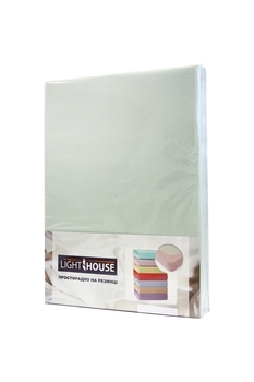 Простыня LightHouse, трикотажная на резинке, 200х90 см, мятный (46487) - Pampik - 2