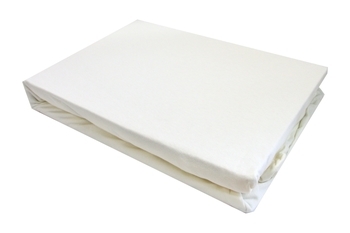 Простыня LightHouse, трикотажная на резинке, 200х90 см, молочный (46425) - Pampik - 3