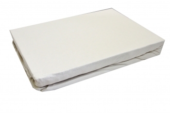 Простыня LightHouse, трикотажная на резинке, 200х90 см, бежевый (46432) - Pampik - 3