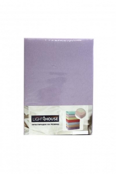Простыня LightHouse, трикотажная на резинке, 200х90 см, сиреневый (46463) - Pampik