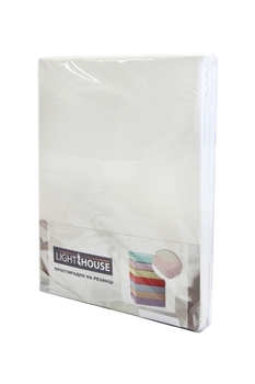 Простыня LightHouse, трикотажная на резинке, 200х90 см, молочный (46425) - Pampik - 2