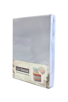 Простыня LightHouse, трикотажная на резинке, 200х90 см, голубой (46470) - Pampik - 2