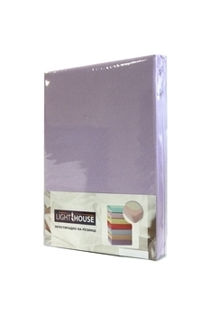 Простыня LightHouse, трикотажная на резинке, 200х90 см, сиреневый (46463) - Pampik - 2