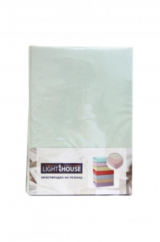Простыня LightHouse, трикотажная на резинке, 200х90 см, мятный (46487) - Pampik