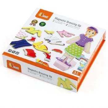 Набір магнітів Viga Toys Гардероб дівчинки (59652) - Pampik