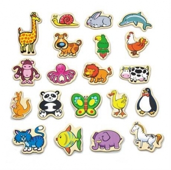 Набір магнітів Viga Toys У світі тварин, 20 шт. (58923) - Pampik