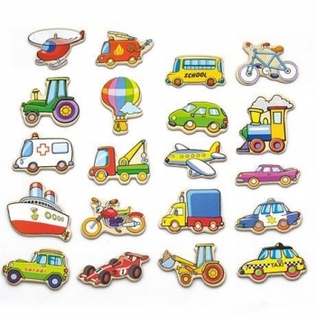 Набір магнітів Viga Toys Транспорт, 20 шт. (58924) - Pampik